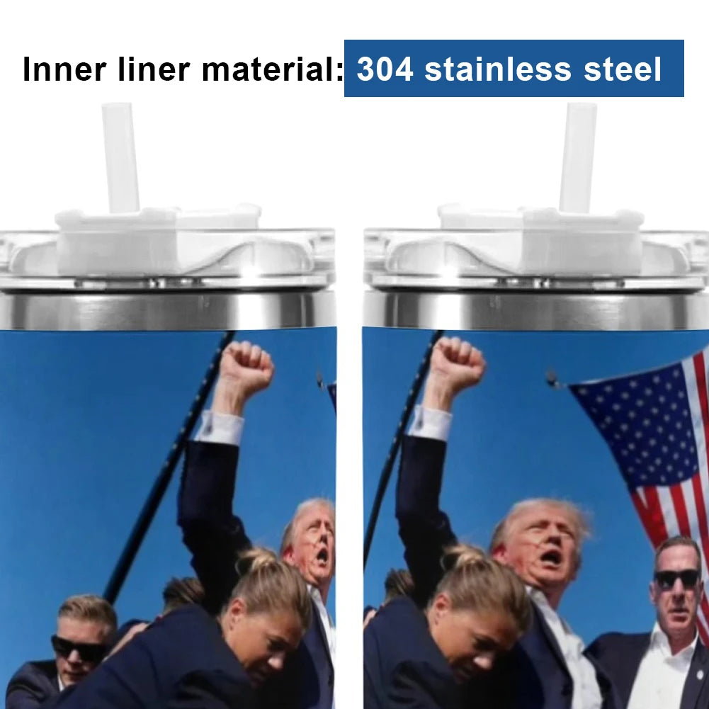 Donald Trump Tumbler Cup 304 Stainless Steel Coffee Mug Trump Insulated Tumbler Water Bottle Gifts for Supporters Fans