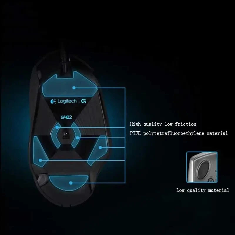 Logitech G402 Wired USB Gaming Mouse with Breathing Light 4000DPI for Mouse Gamer Competitive Gaming Mouse for PUBG Overwatch